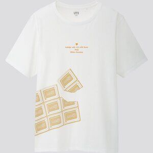 RARE 🍫 UNIQLO 🍫 UT x Meiji White Chocolate T-shirt Women’s Size Medium